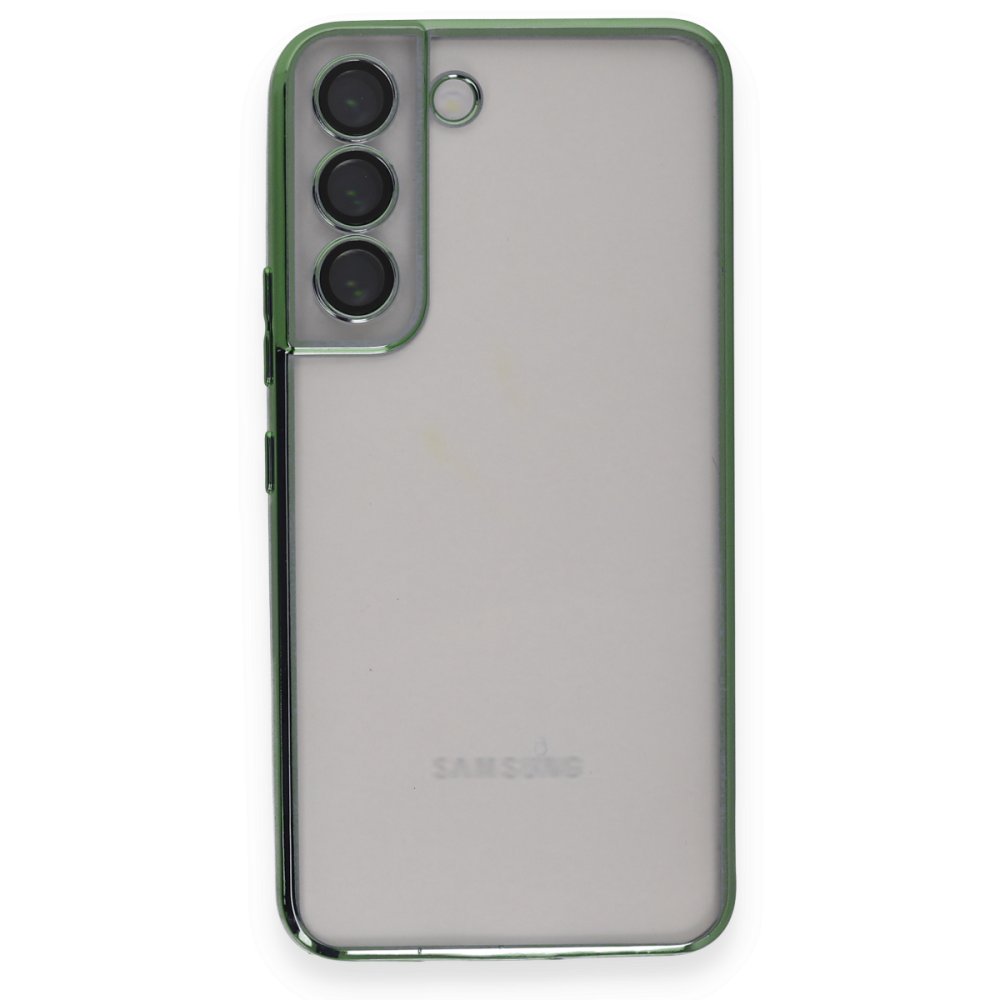  Samsung Galaxy S22 Kılıf Razer Lensli Silikon - Yeşil