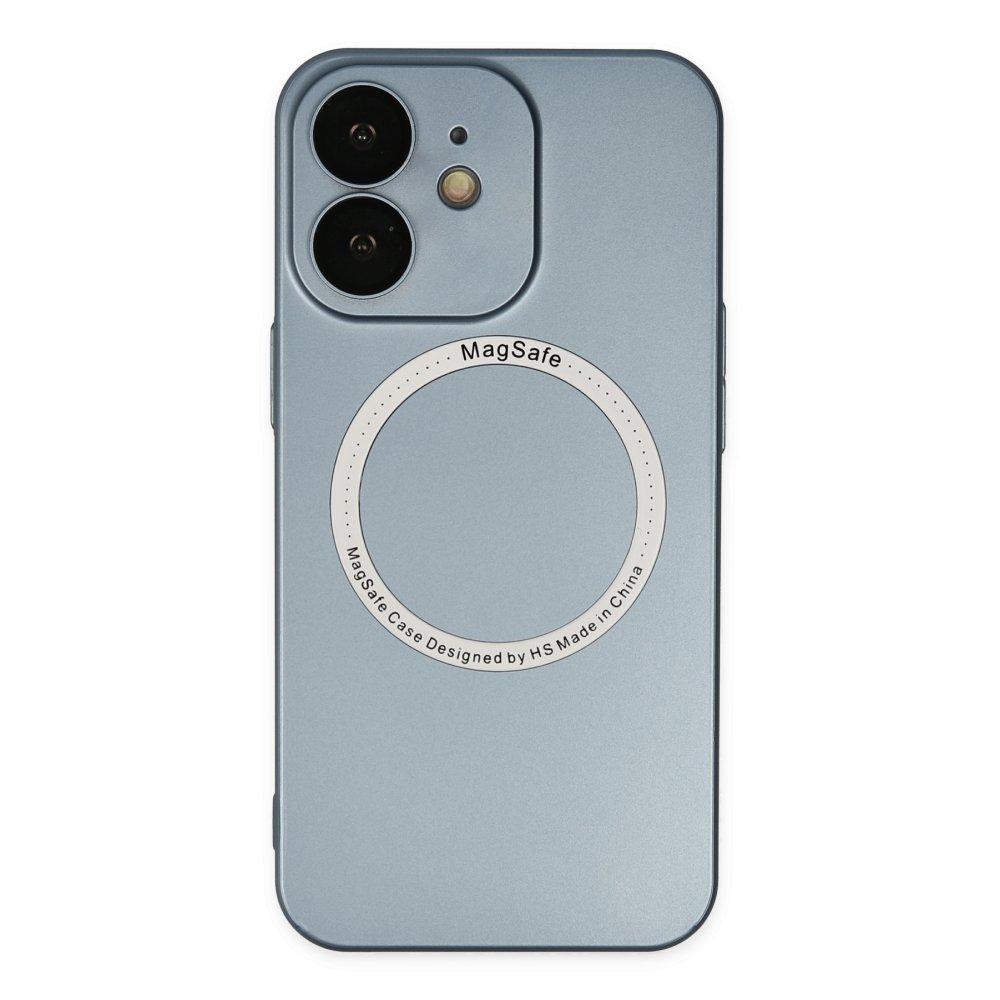 iPhone 12 Kılıf Jack Magneticsafe Lens Silikon - Sierra Blue iPhone 12 Kılıf Jack Magneticsafe Lens Silikon - Sierra Blue