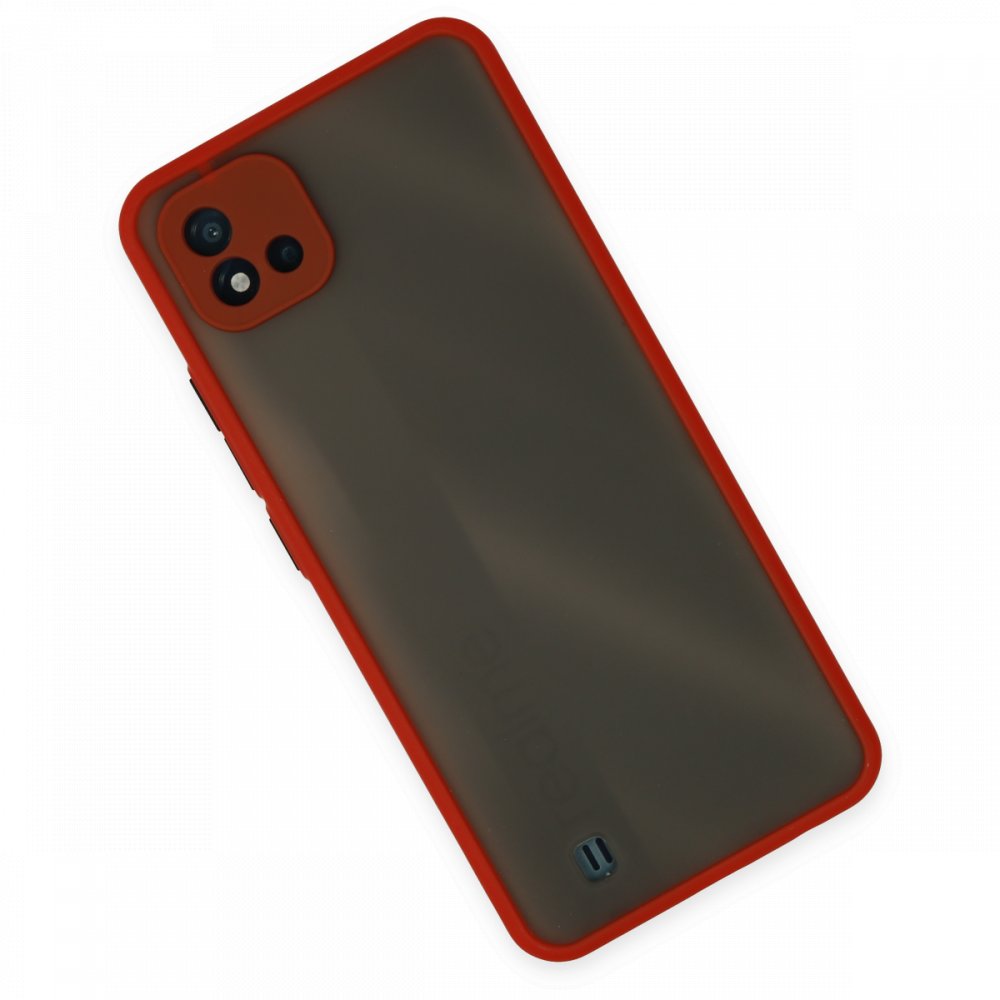 Realme C11 2021 Kılıf Montreal Silikon Kapak - Kırmızı  Realme C11 2021 Kılıf Montreal Silikon Kapak - Kırmızı