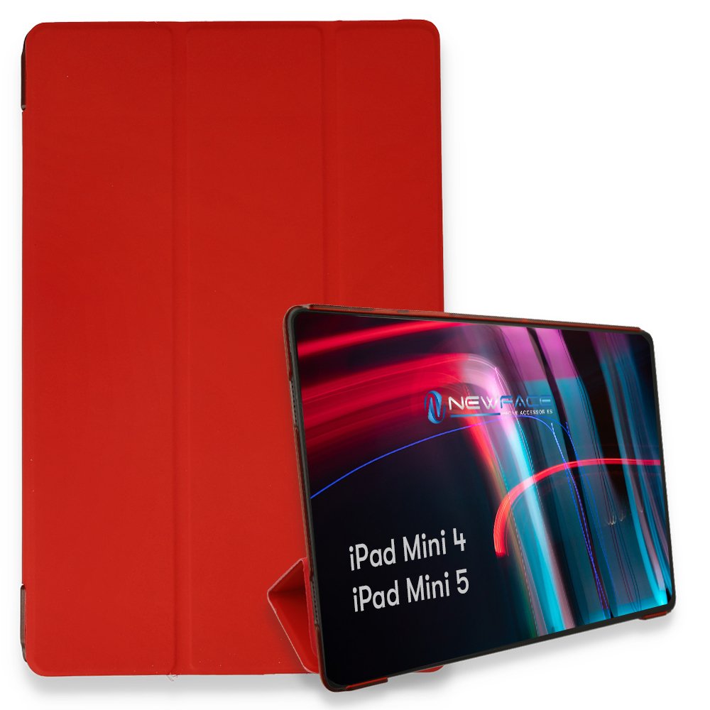  iPad Mini 4 Kılıf Tablet Smart Kılıf - Kırmızı