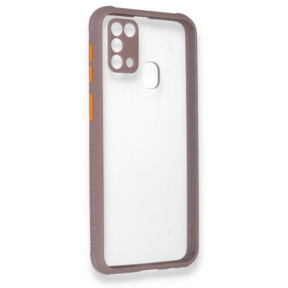  Samsung Galaxy M31 Kılıf Miami Şeffaf Silikon - Açık Mor