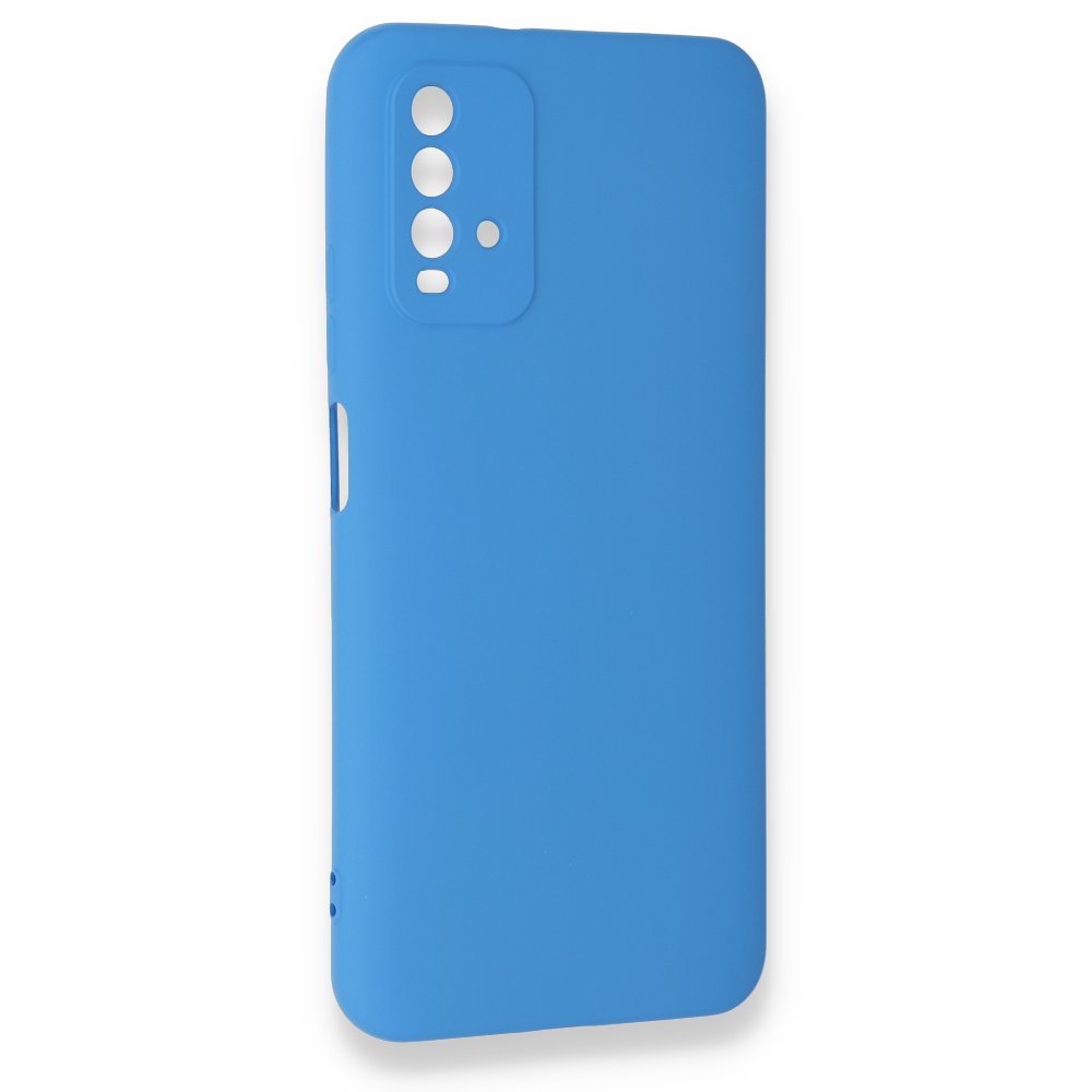 Redmi Note 9 4G Kılıf Nano içi Kadife Silikon - Mavi