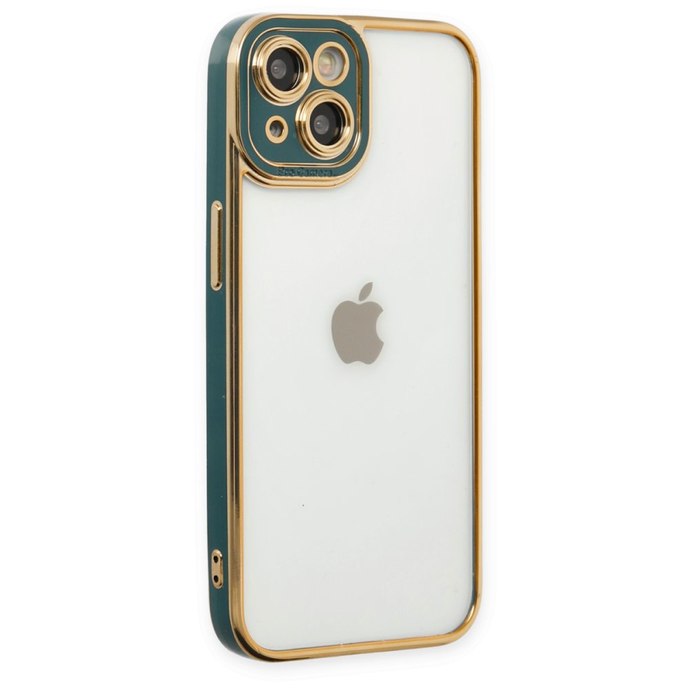  iPhone 14 Plus Kılıf Liva Lens Silikon - Yeşil