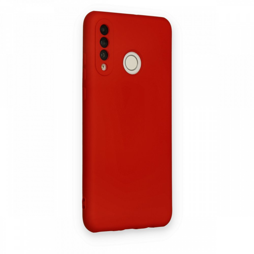 Huawei P30 Lite Kılıf Nano içi Kadife Silikon - Kırmızı Huawei P30 Lite Kılıf Nano içi Kadife Silikon - Kırmızı