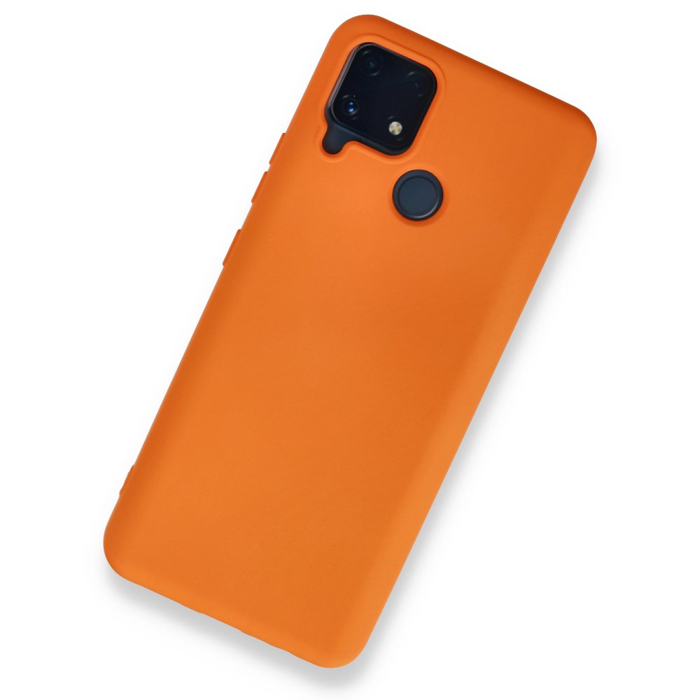 Realme C25s Kılıf Nano içi Kadife Silikon - Turuncu Realme C25s Kılıf Nano içi Kadife Silikon - Turuncu