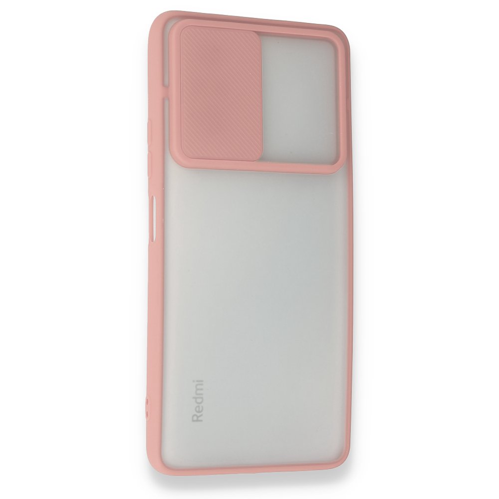 Redmi Note 10 Pro Kılıf Palm Buzlu Kamera Sürgülü Silikon - Pembe