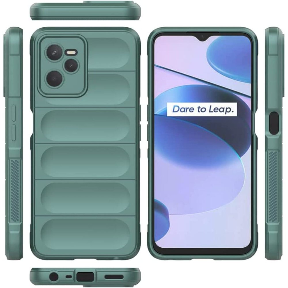 Realme C35 Kılıf Optimum Silikon - Koyu Yeşil  Realme C35 Kılıf Optimum Silikon - Koyu Yeşil