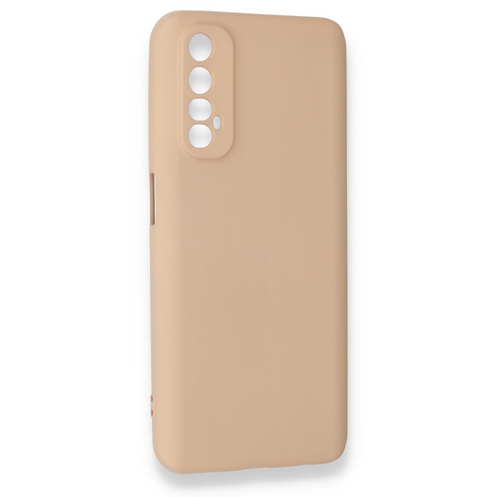 Realme 7 Kılıf Nano içi Kadife Silikon - Pudra Realme 7 Kılıf Nano içi Kadife Silikon - Pudra