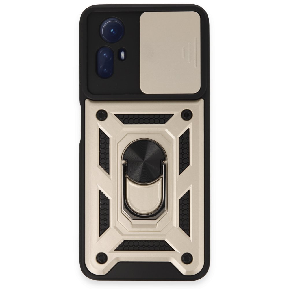 Redmi Note 12S Kılıf Pars Lens Yüzüklü Silikon - Gold Redmi Note 12S Kılıf Pars Lens Yüzüklü Silikon - Gold