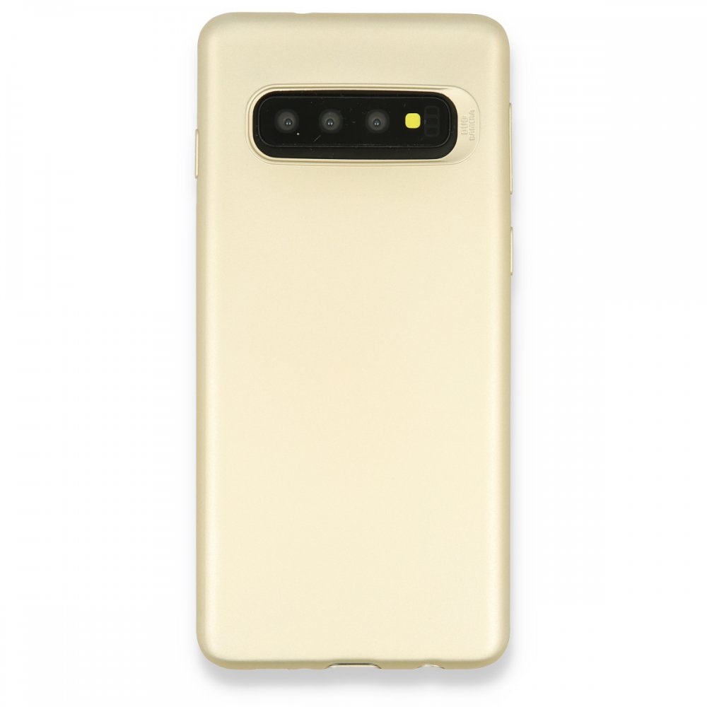  Samsung Galaxy S10 Kılıf First Silikon - Gold