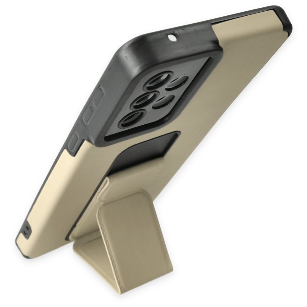  Samsung Galaxy A33 5G Kılıf Mega Standlı Silikon - Gold