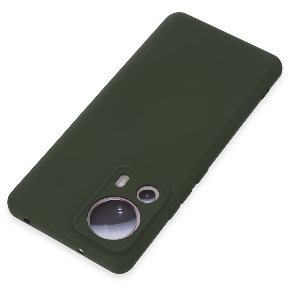 Xiaomi Mi 13 Lite Kılıf Nano içi Kadife Silikon - Koyu Yeşil Xiaomi Mi 13 Lite Kılıf Nano içi Kadife Silikon - Koyu Yeşil
