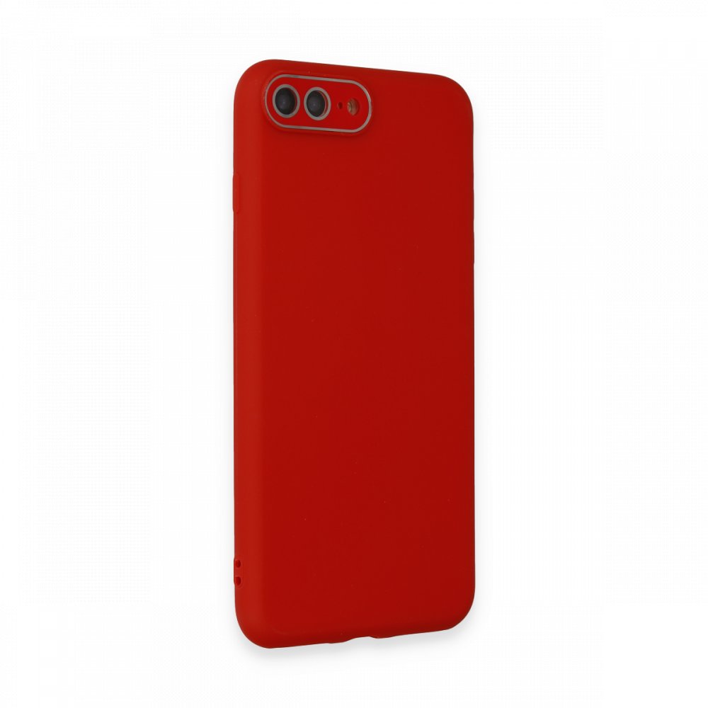 iPhone 8 Plus Kılıf Lansman Glass Kapak - Kırmızı iPhone 8 Plus Kılıf Lansman Glass Kapak - Kırmızı