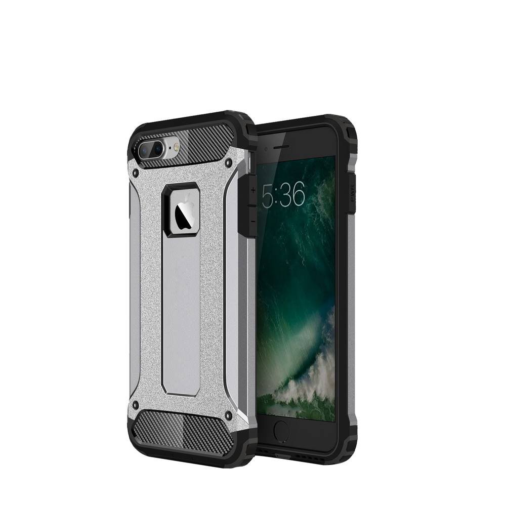  iPhone 8 Plus Kılıf Tank Silikon Kapak - Gümüş