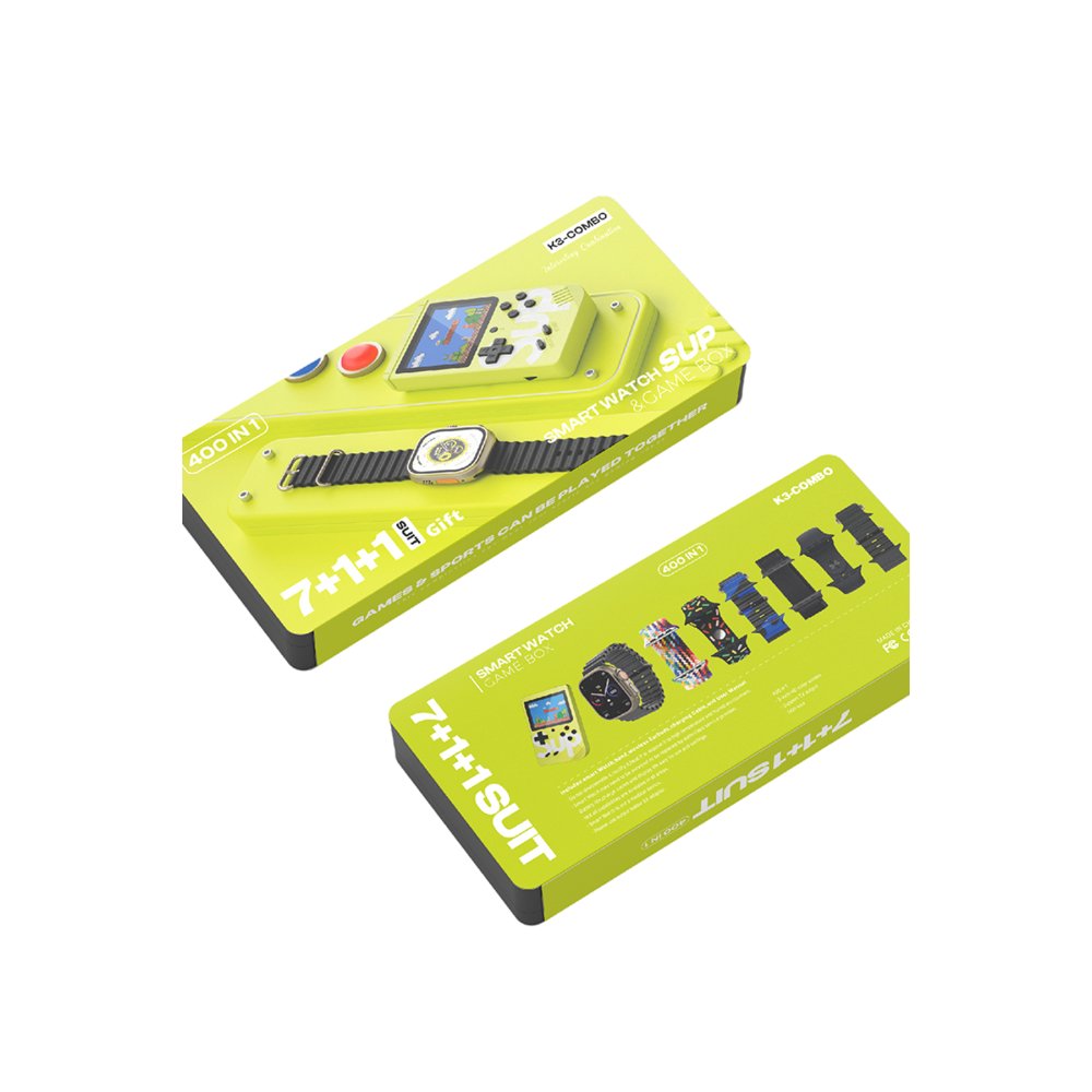 Karler Bass K3 Kombo 7 Adet Kordon ve Ekstra Atari Hediyeli Konuşma Özellikli Akıllı Saat - Sarı