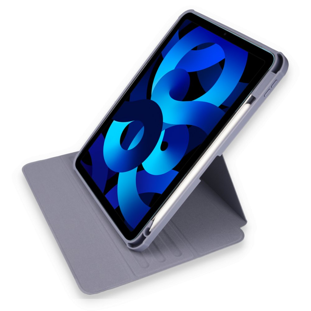  iPad 10.2 (8.nesil) Kılıf Starling 360 Kalemlikli Tablet Kılıf - Lila