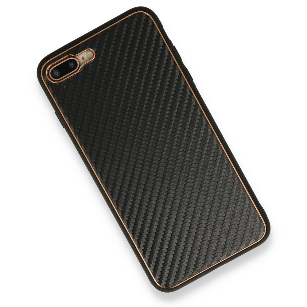 iPhone 8 Plus Kılıf Coco Karbon Silikon - Siyah iPhone 8 Plus Kılıf Coco Karbon Silikon - Siyah