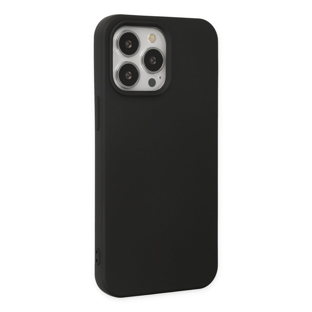  iPhone 14 Pro Kılıf Nano içi Kadife Silikon - Siyah