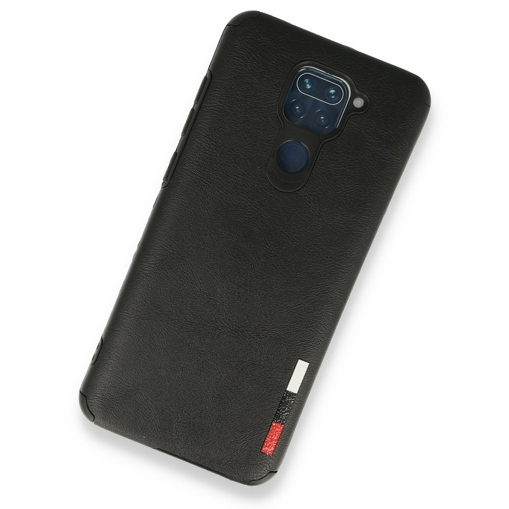 Redmi Note 9 Kılıf Loop Deri Silikon - Siyah