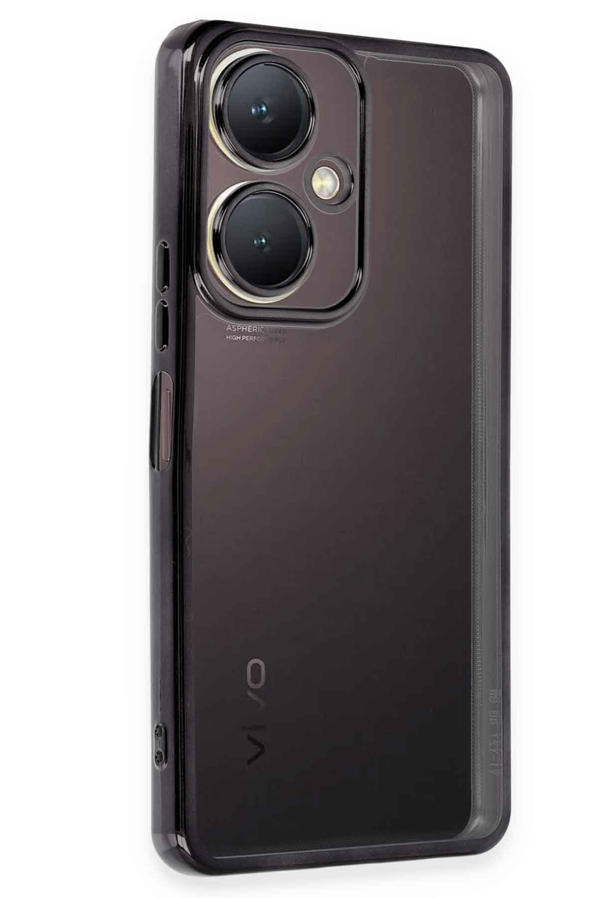  Vivo Y27 Kılıf Razer Lensli Silikon - Siyah