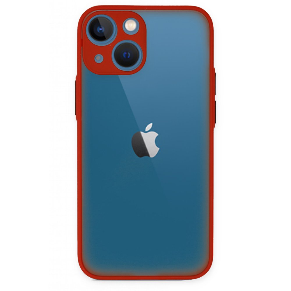 iPhone 15 Kılıf Montreal Silikon Kapak - Kırmızı  iPhone 15 Kılıf Montreal Silikon Kapak - Kırmızı