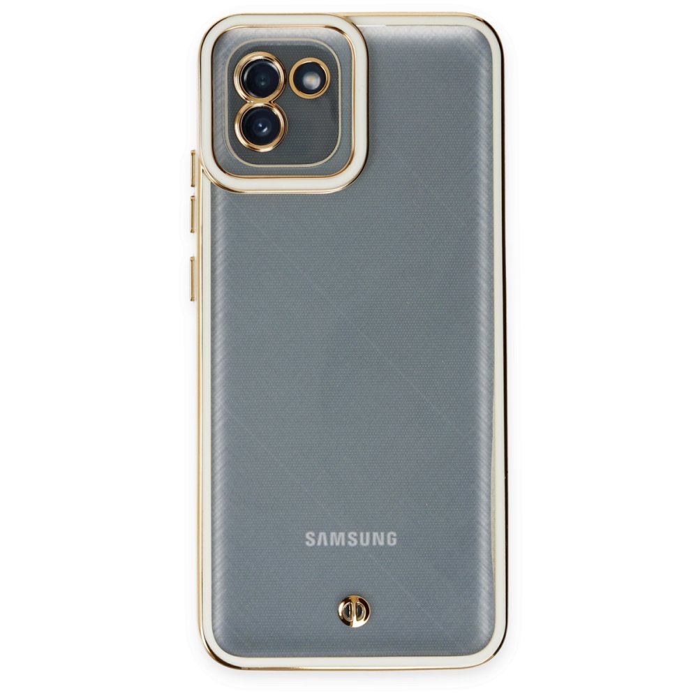  Samsung Galaxy A03 Kılıf Liva Lens Silikon - Beyaz