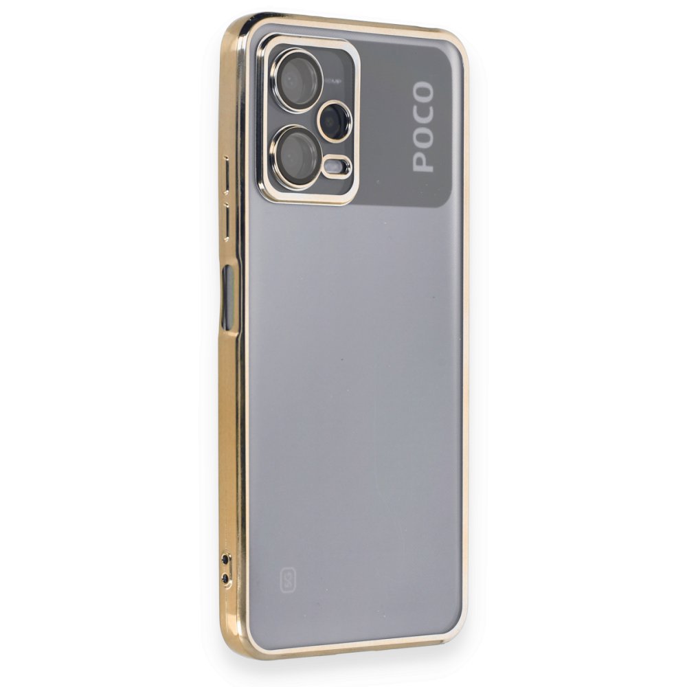 Xiaomi Poco X5 5G Kılıf Razer Lensli Silikon - Gold Xiaomi Poco X5 5G Kılıf Razer Lensli Silikon - Gold