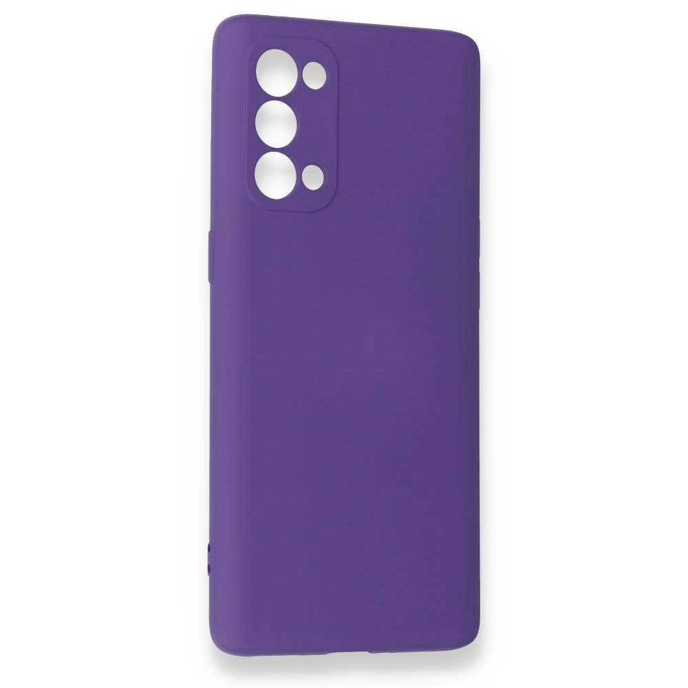  Oppo Reno 5 Pro Kılıf Nano içi Kadife Silikon - Mor