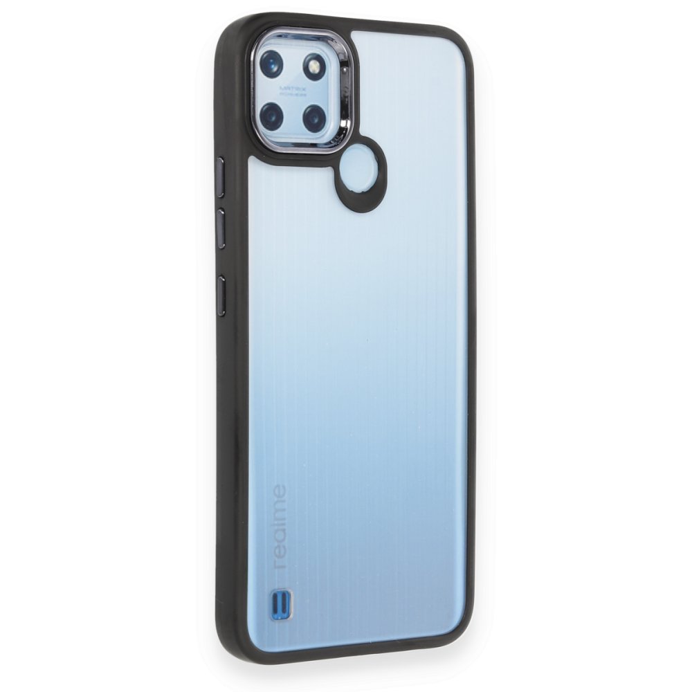 Realme C25Y Kılıf Dora Kapak - Siyah Realme C25Y Kılıf Dora Kapak - Siyah