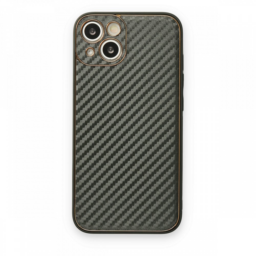 iPhone 13 Kılıf Coco Karbon Silikon - Füme  iPhone 13 Kılıf Coco Karbon Silikon - Füme