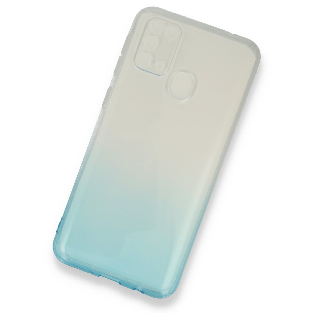  Samsung Galaxy M31 Kılıf Lüx Çift Renkli Silikon - Turkuaz
