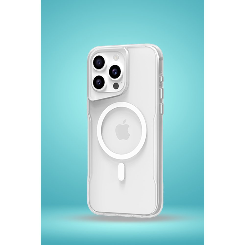 iPhone 15 Pro Max Kılıf PC Poso Magsafe Kapak - Şeffaf iPhone 15 Pro Max Kılıf PC Poso Magsafe Kapak - Şeffaf