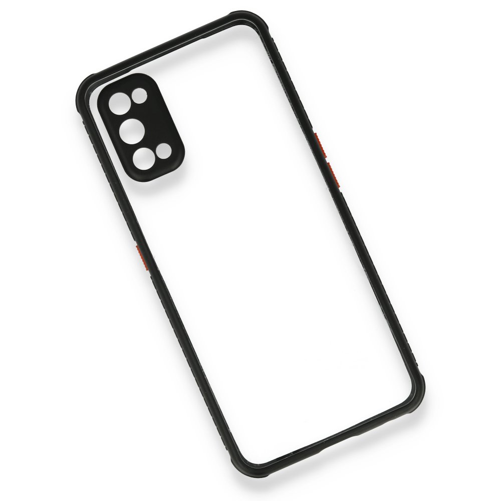 Realme 7 Pro Kılıf Miami Şeffaf Silikon - Siyah  Realme 7 Pro Kılıf Miami Şeffaf Silikon - Siyah