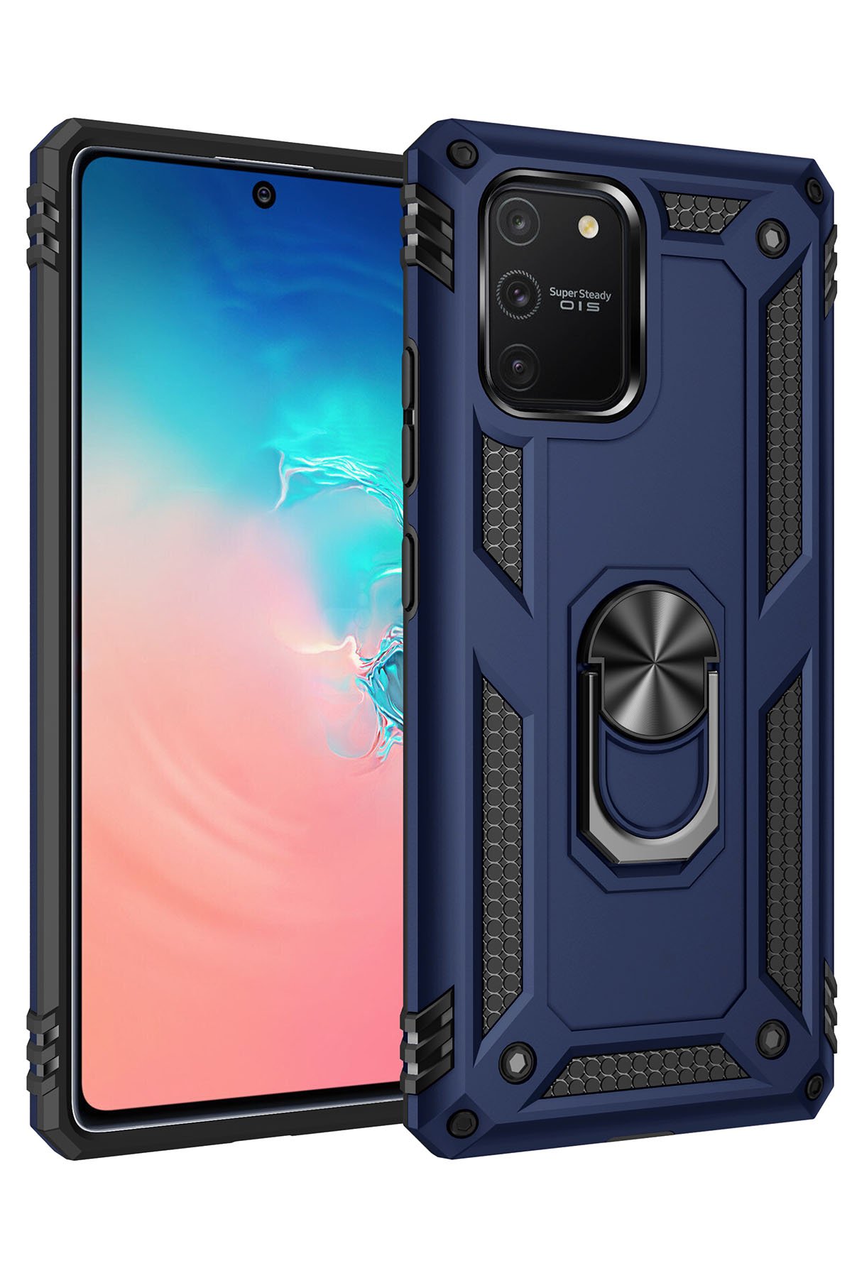 Samsung Galaxy A91 / S10 Lite Kılıf Sofya Yüzüklü Silikon Kapak - Lacivert Samsung Galaxy A91 / S10 Lite Kılıf Sofya Yüzüklü Silikon Kapak - Lacivert