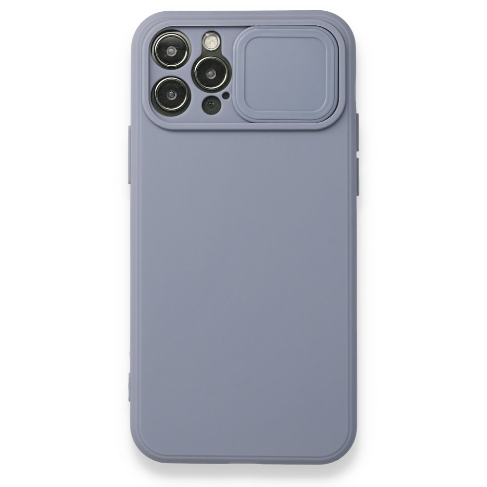  iPhone 12 Kılıf Color Lens Silikon - Gri