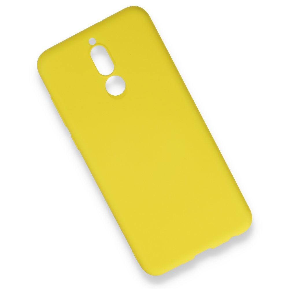 Huawei Mate 10 Lite Kılıf Nano içi Kadife Silikon - Sarı  Huawei Mate 10 Lite Kılıf Nano içi Kadife Silikon - Sarı