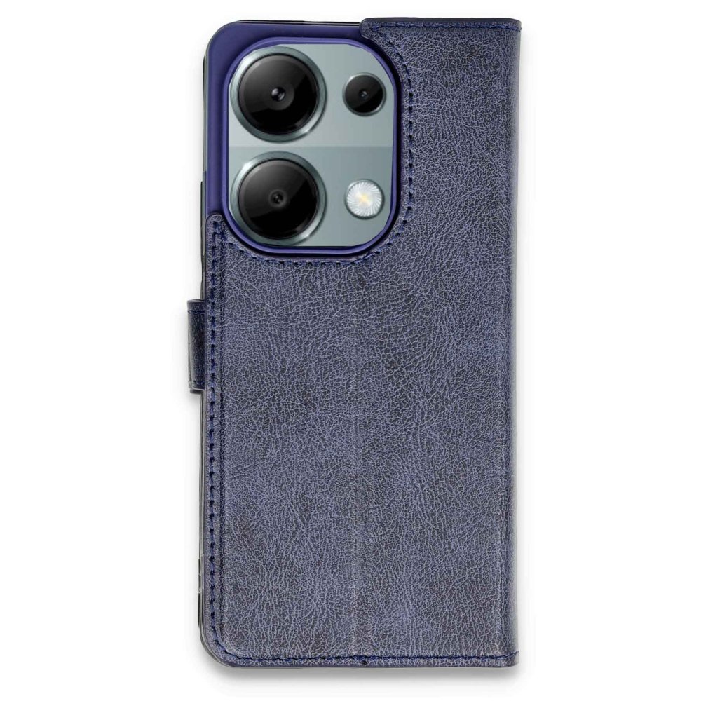  Xiaomi Poco M6 Pro 4G Kılıf Trend S Plus Kapaklı Kılıf - Lacivert