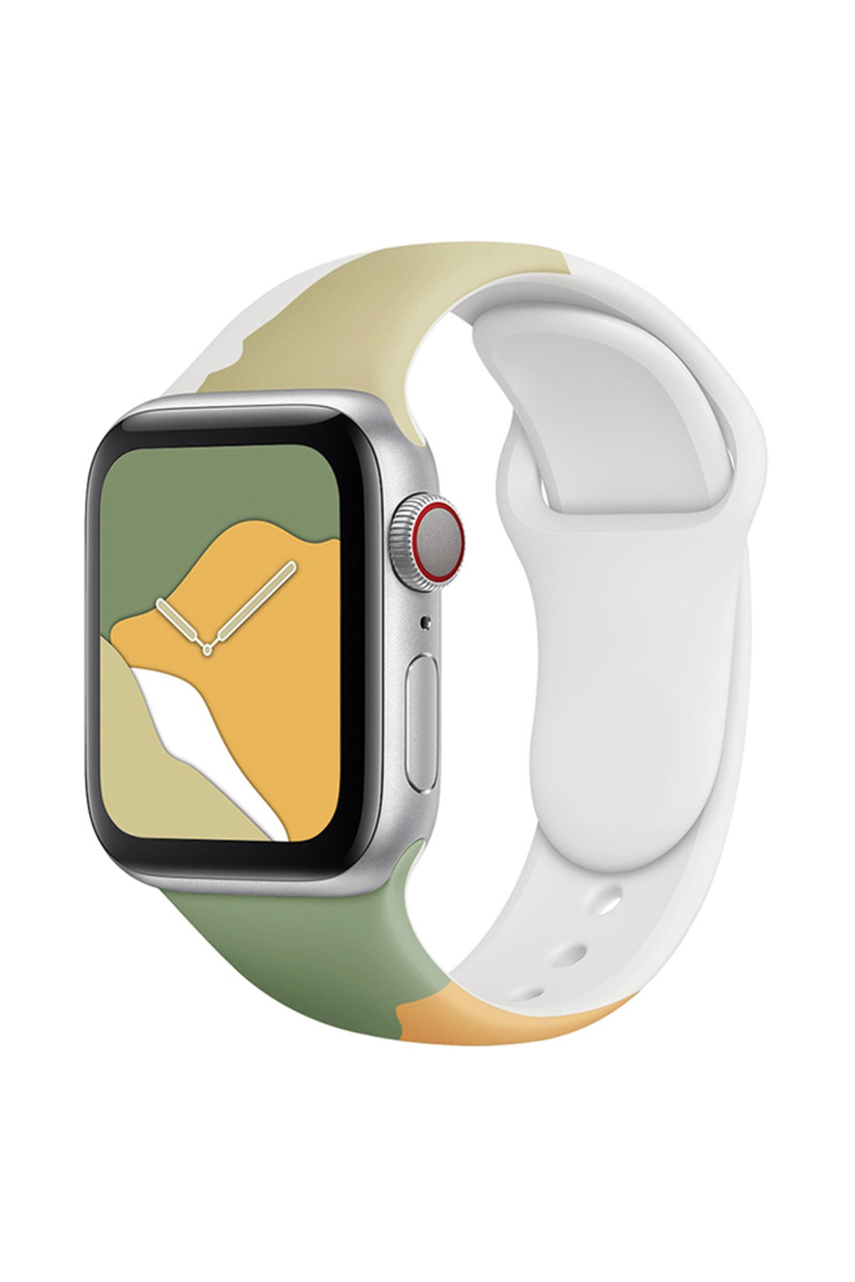  Apple Watch 40mm KR407 Kamuflaj Silikon Kordon - Desen 5