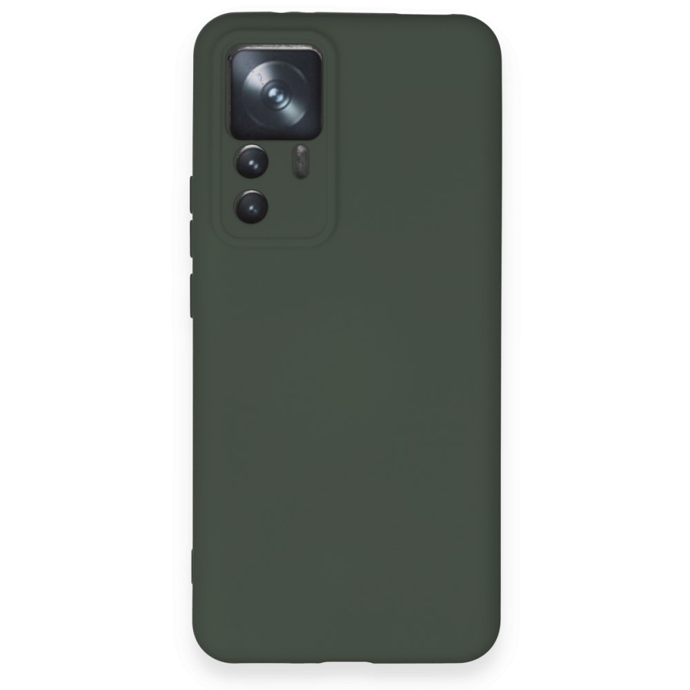 Xiaomi Mi 12T Pro Kılıf Nano içi Kadife Silikon - Koyu Yeşil  Xiaomi Mi 12T Pro Kılıf Nano içi Kadife Silikon - Koyu Yeşil