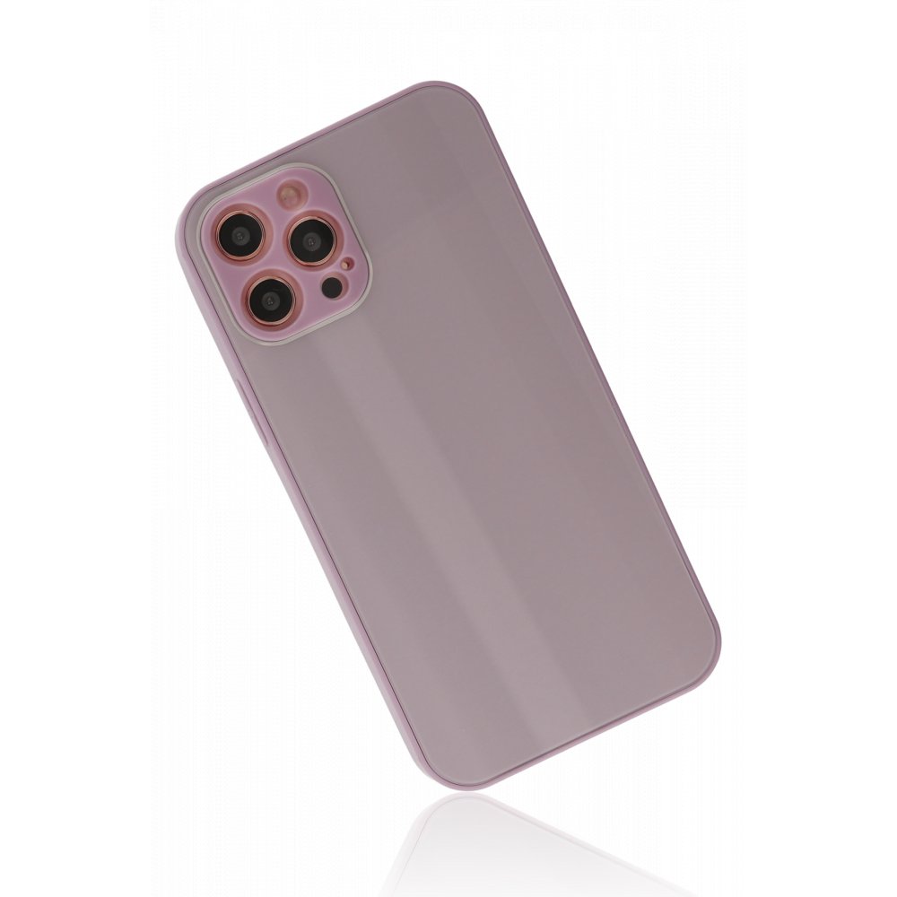  iPhone 12 Pro Max Kılıf Glass Kapak - Mor