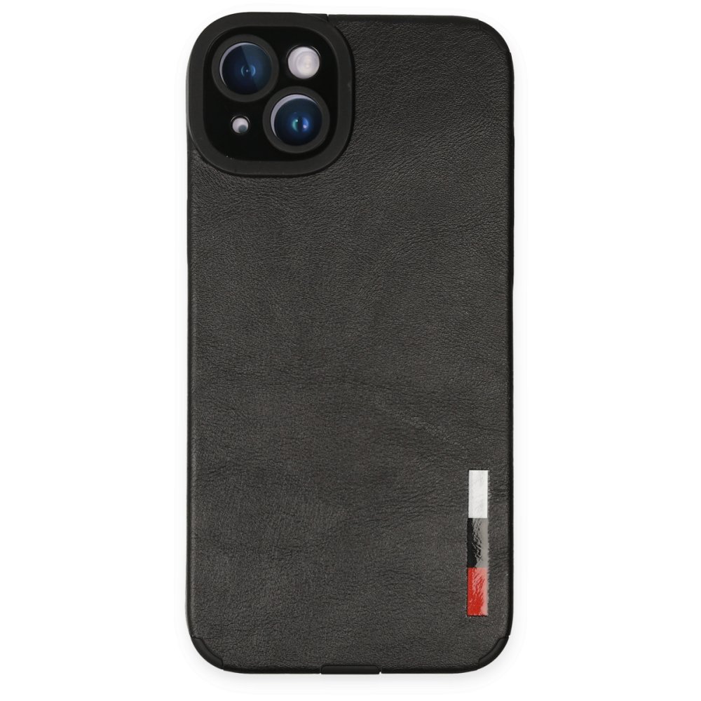  iPhone 14 Kılıf Loop Deri Silikon - Siyah
