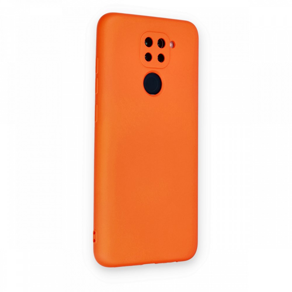 Redmi Note 9 Kılıf Nano içi Kadife Silikon - Turuncu