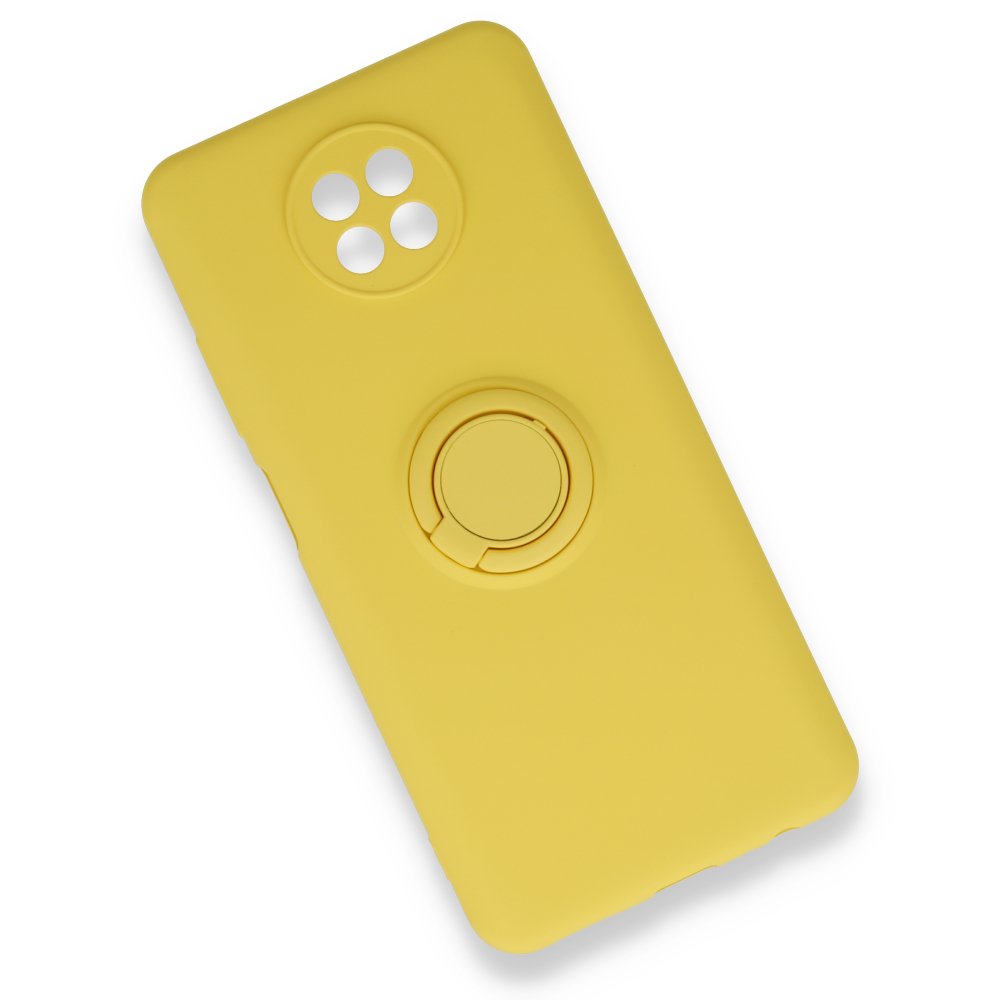Redmi Note 9 5G Kılıf Viktor Yüzüklü Silikon - Sarı Redmi Note 9 5G Kılıf Viktor Yüzüklü Silikon - Sarı