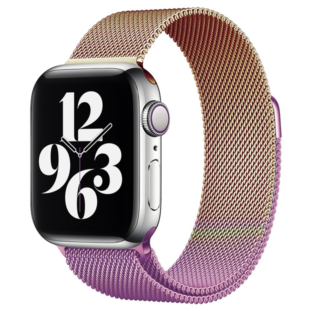  Apple Watch Ultra 49mm Metal Mıknatıslı Kordon - Mor-Rose