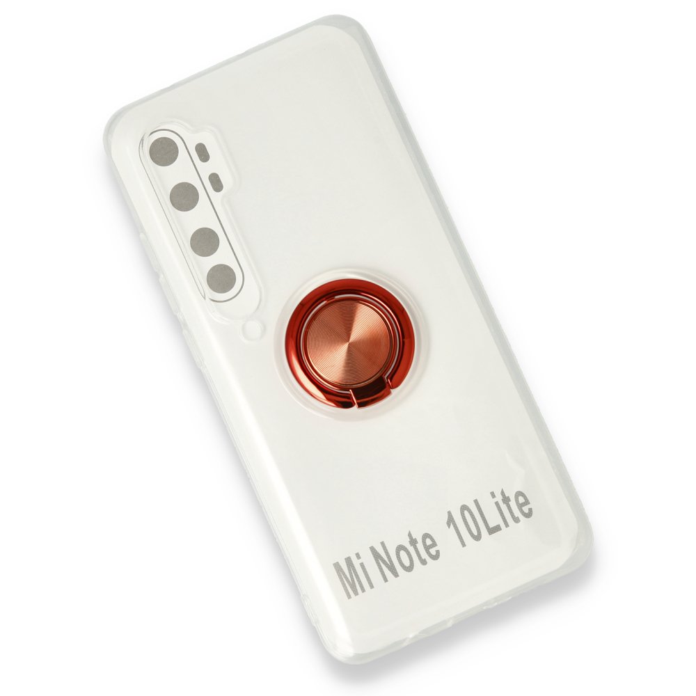  Xiaomi Mi Note 10 Lite Kılıf Gros Yüzüklü Silikon - Kırmızı