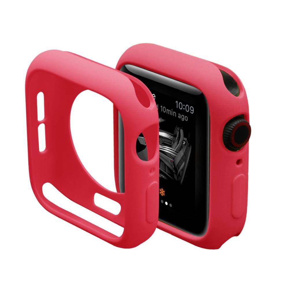 Apple Watch 38mm Silikon Alt Kasa - Kırmızı Apple Watch 38mm Silikon Alt Kasa - Kırmızı