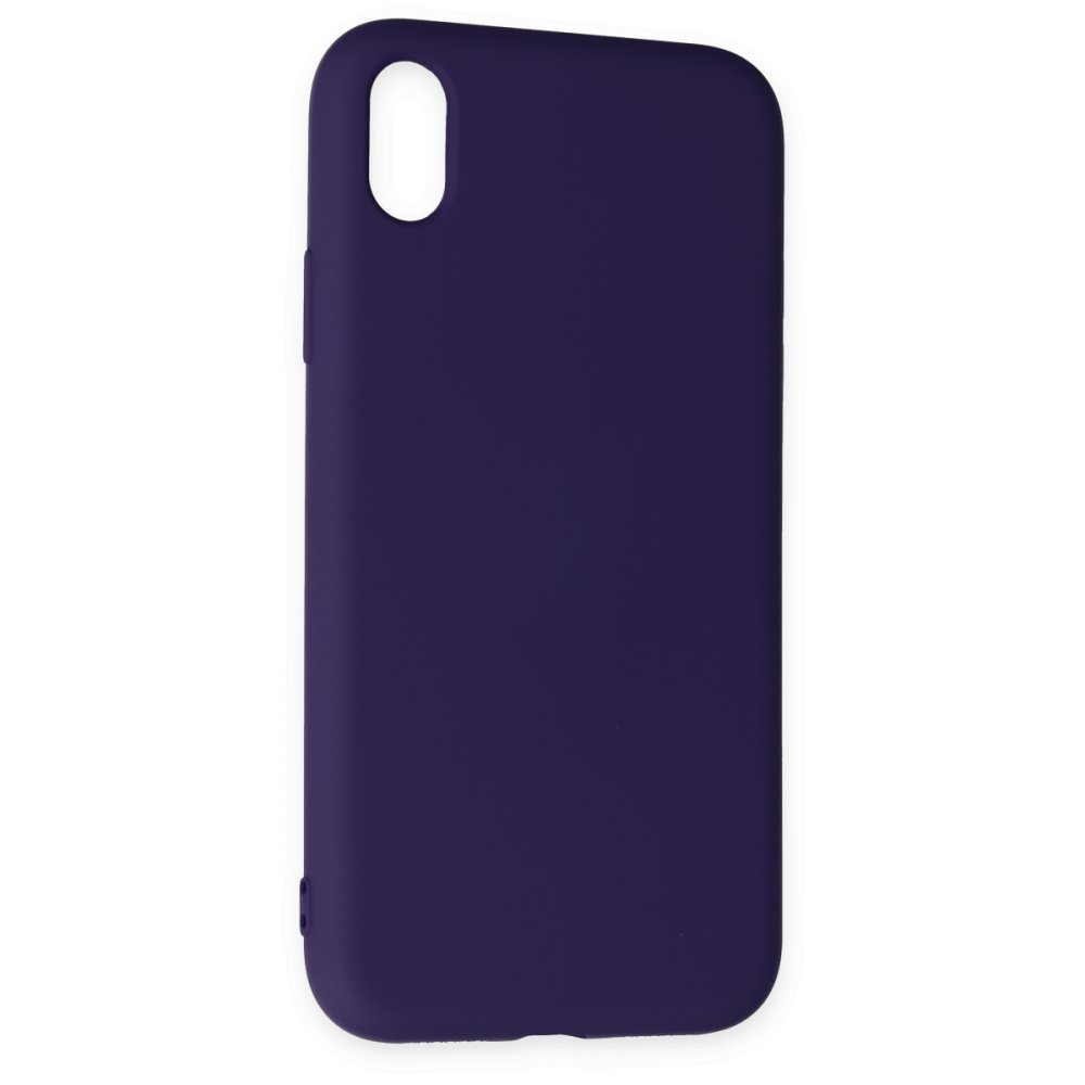 iPhone XR Kılıf Nano içi Kadife Silikon - Mor iPhone XR Kılıf Nano içi Kadife Silikon - Mor