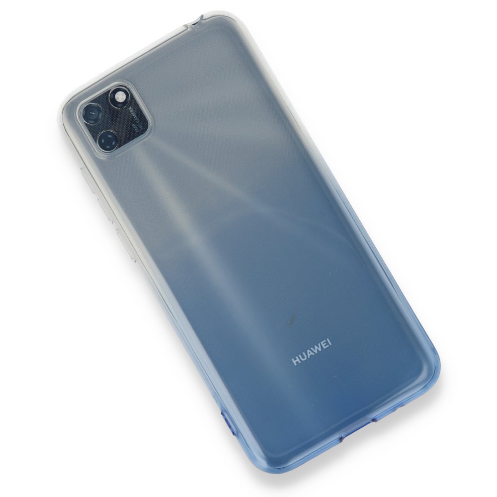  Huawei Y5P Kılıf Lüx Çift Renkli Silikon - Mavi