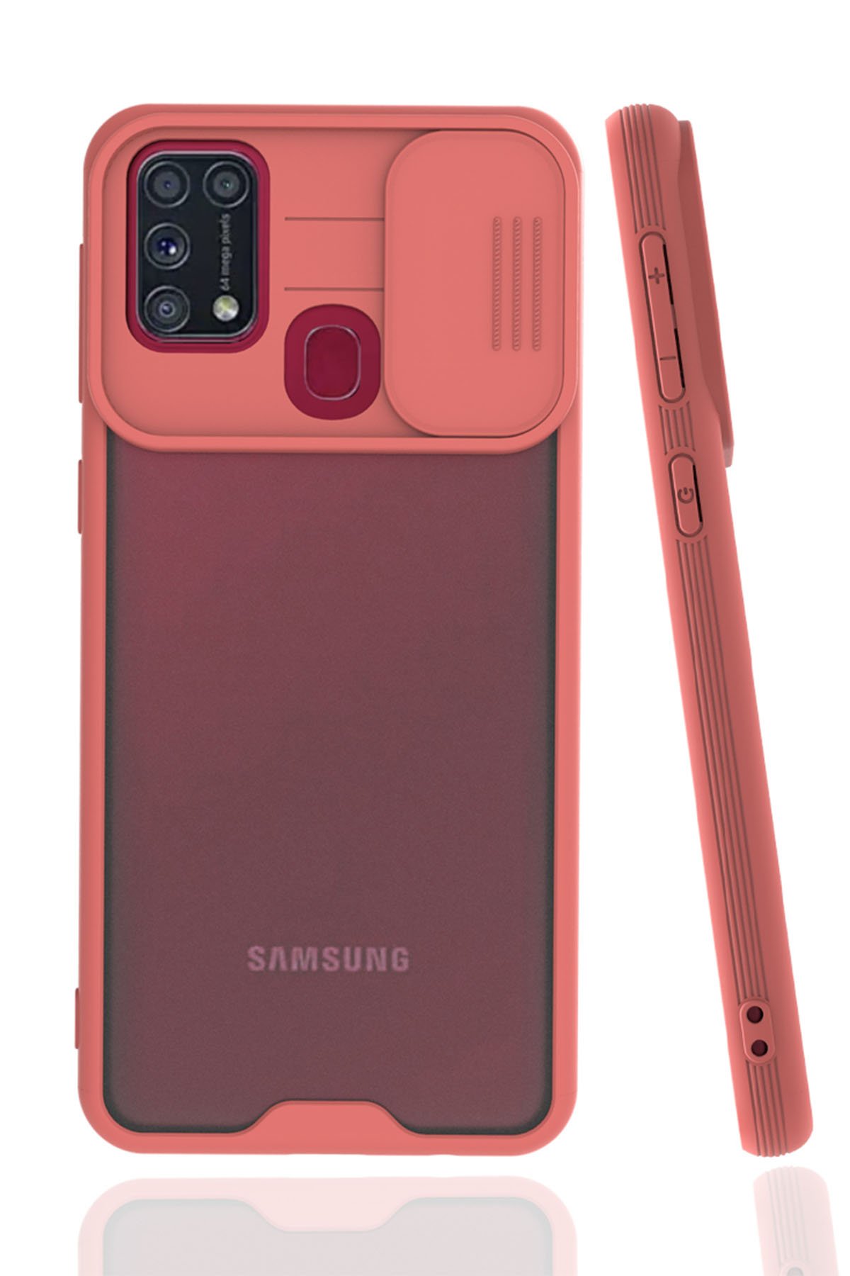  Samsung Galaxy M31 Kılıf Platin Kamera Koruma Silikon - Pembe
