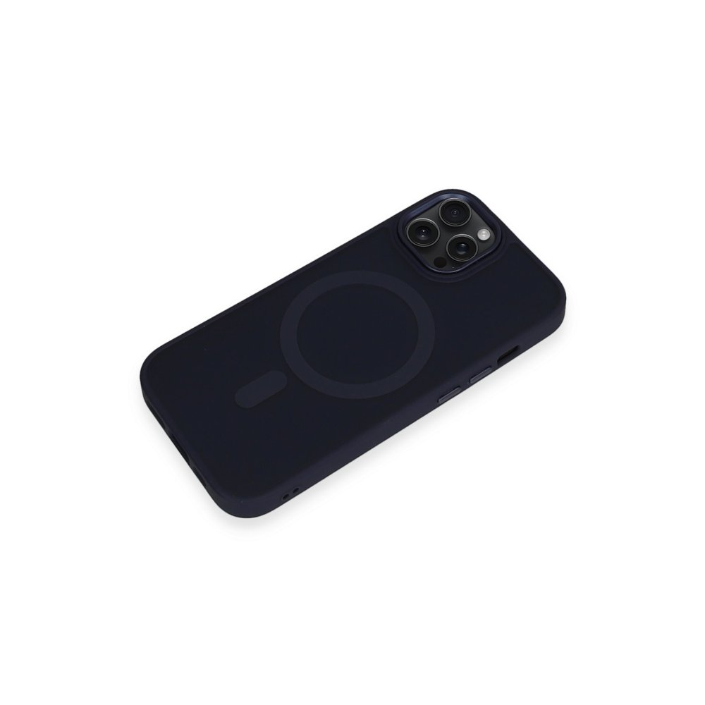  iPhone 14 Pro Max Kılıf Oslo Magsafe Kapak - Lacivert